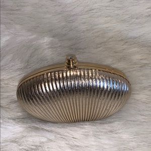 Gold evening clutch